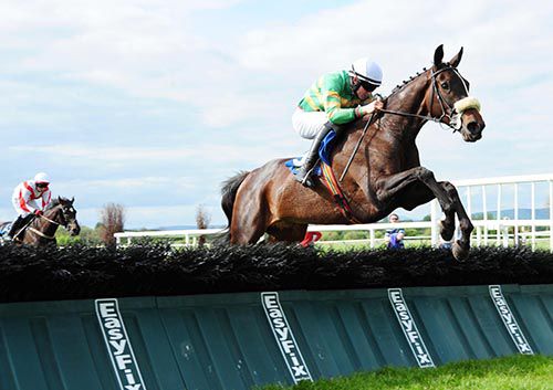 Give Me A Break clears the last for Adrian Heskin