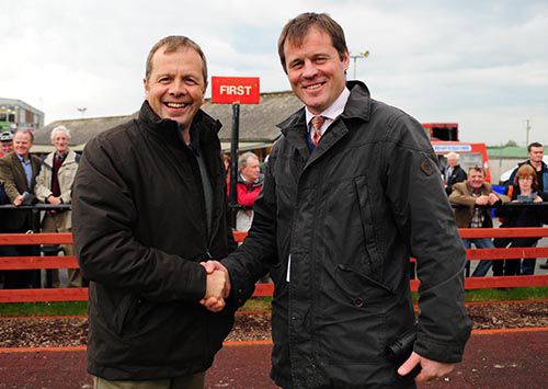 Delighted owner and trainer, Ger Lyons and Andy Oliver