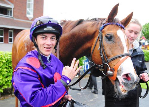 Wayne Lordan is a contented man after his third winner on Eighteen Summers