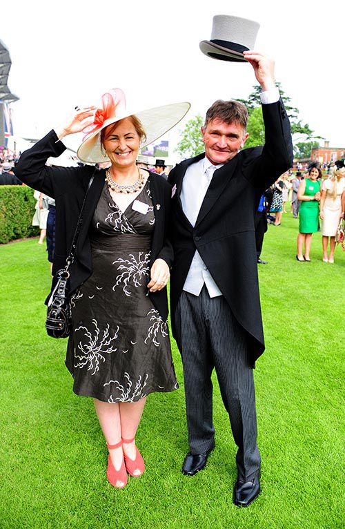 Mick Winters and his wife Patricia after Missunited's excellent run in third 