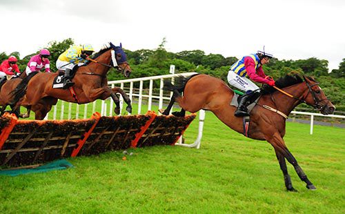 Xsquared (Paul Carberry) chased down Casimir Road (Mark Enright) to score at Bellewstown