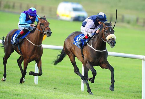 Sea Coast (Shane Foley) goes on from Empress Toorah (Ronan Whelan)