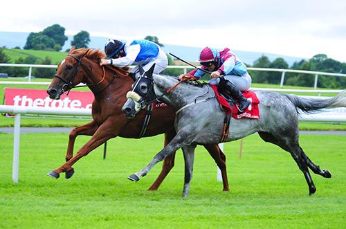 What Lies Ahead (Wayne Lordan) holds off the determined challenge of Dancingwithangels (Rory Cleary)