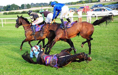 Thankfully all parties were okay after this nasty incident involving Rodriguez & Prince Of Milan at the seventh last