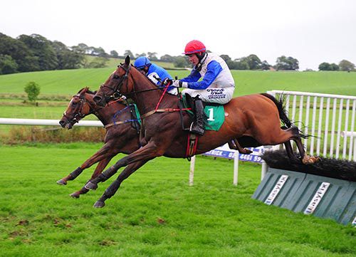 Big Kern jumps the last in Downpatrick