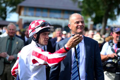 Jockey Richard Hughes and Eddie Lynam