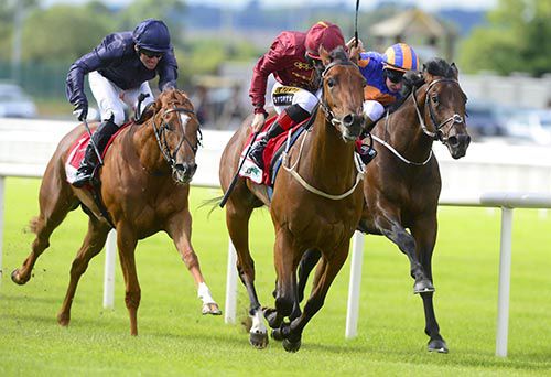 Ainippe is ridden out by Colin Keane to beat The Great War (inside) and Simply A Star