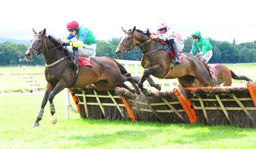 Lean And Keen jumps the last in Cork in second place