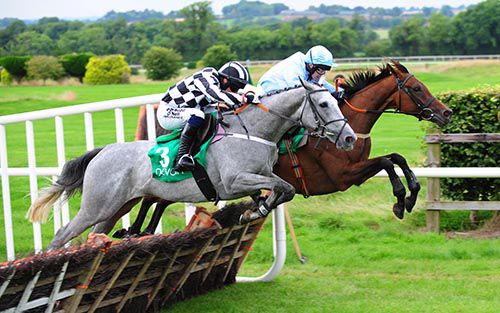 Icy Reply, near side, jumps the last upsides Urtheoneiwant