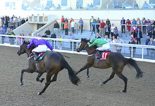 Havelock Ellis (right) gets up to pip Caliso Bay