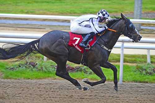 Manny Owens approaches the line in Dundalk