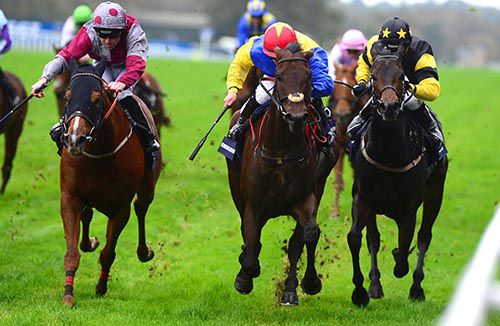 Gordon Lord Byron (Wayne Lordan) comes through the centre to score at Ascot