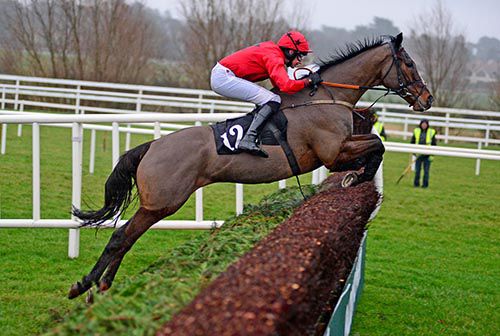 Forty Foot Tom and Adrian Heskin jumping the last