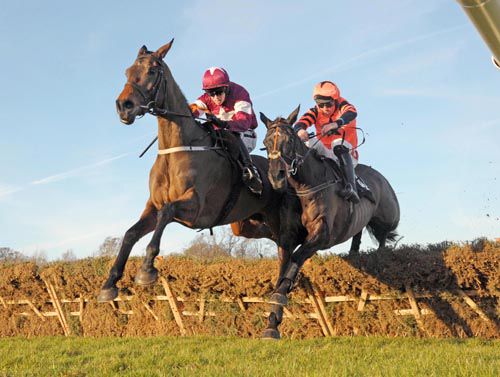 Lieutenant Colonel jumps the last just ahead of Jetson