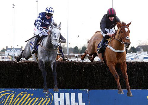 Three Kingdoms (right) tops the weights in the concluding race at Ascot