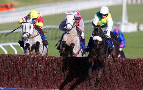 Smad Place (centre) pictured in action at Cheltenham last season