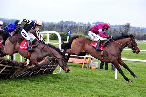 Dedigot and Bryan Cooper lead as Briar Hill and Ruby Walsh crash out (both were thankfully okay)