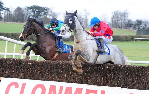 Sean Flanagan comes through on the grey, All The Way Home, to beat Heavenly Brook
