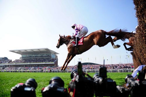 Silviniaco Conti won narrowly from Ballynagour at Aintree