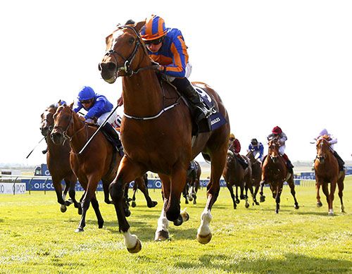 Gleneagles (Ryan Moore) winning the Qipco 2000 Guineas at Newmarket