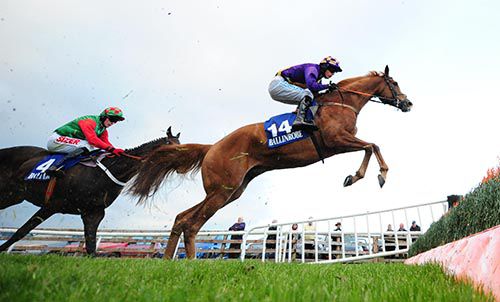 Rohan's Pride and Brian Hayes jump ahead of Seefood and Jonathan Burke