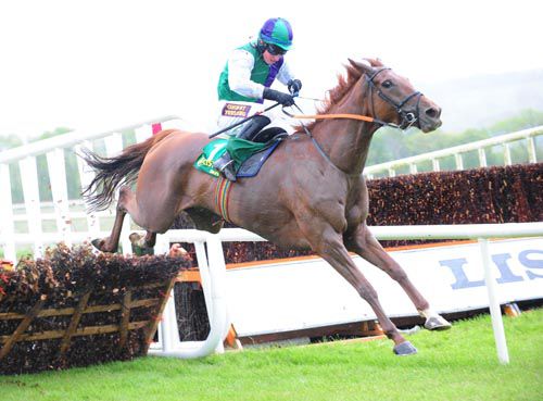 Emily Sinico clears the last under Mikey Fogarty