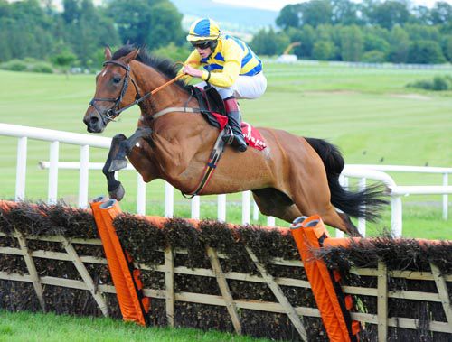 Supreme Vic and Adam O'Neill jumping the last