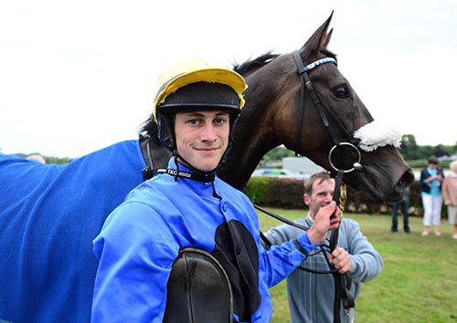 Dean Sinnott after his first career success on Hisaabaat 