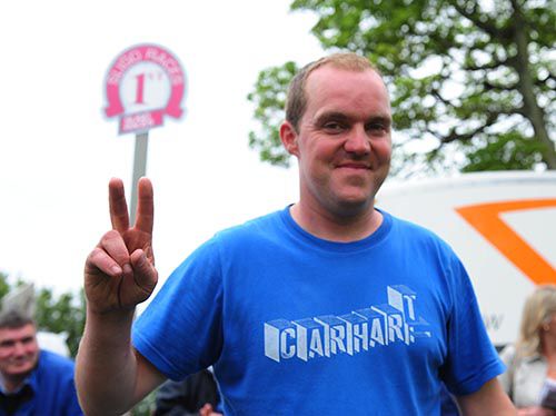 Mark McNiff after recording his double at Sligo