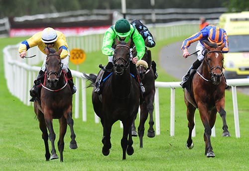 Current State (left) challenges Emperor Bob inside the final furlong
