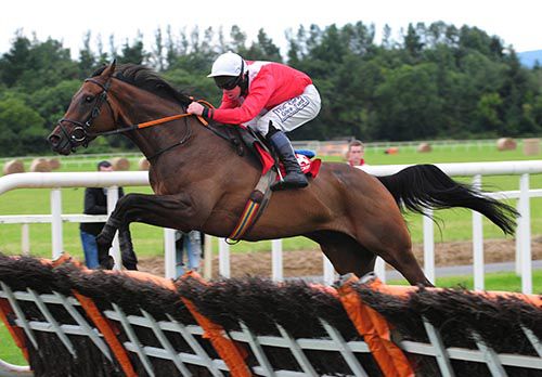 Roconga jumps the last under Andrew Lynch