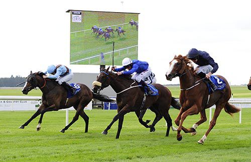 Coolmore (nearside) powers home under Joseph O'Brien to win