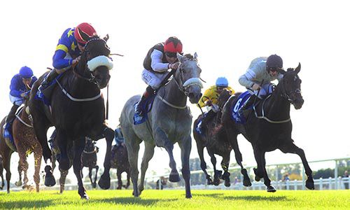 Bebhinn, left, takes the feature in Fairyhouse