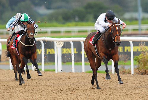 Marsha, right, wins in good style at Dundalk