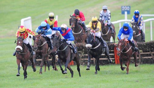 Fleurys Fort (centre with red sash) and Vic Approach (left) battle it out after the last