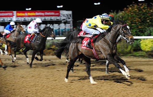 Hello Humpfrey is ridden out by Robbie Downey