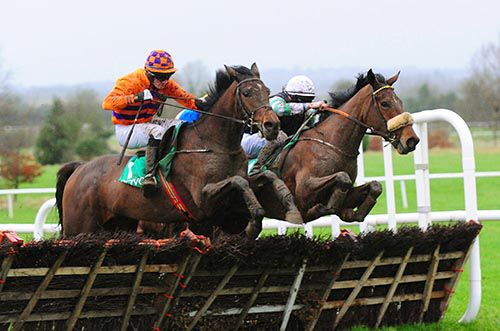 Edvardo (far side) jumps the final flight