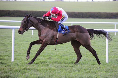 Johnny King looks around for non-existent dangers in the closing stages of the bumper