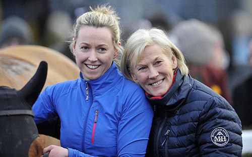 Denise 'Sneezy' Foster with her daughter Jessie after the success of Tipped Up Harry