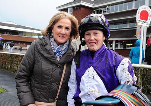 Owner Ann Marie Dunne with jockey Julie Burke