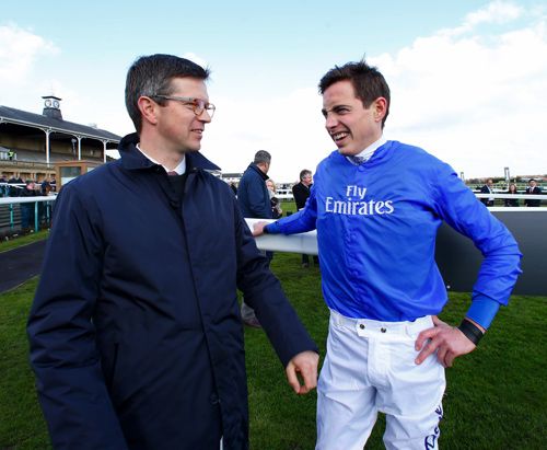 Roger Varian (left) trainer of Defoe