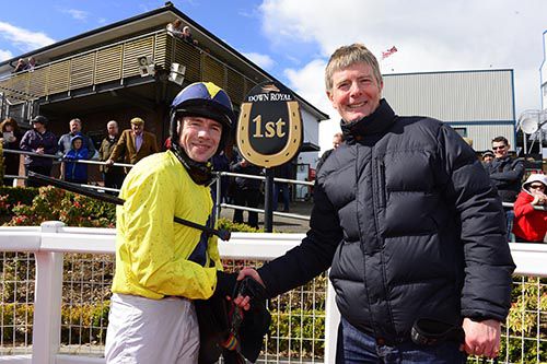 Denis O'Regan and Barry Connell - rider and owner of Cape City Boy