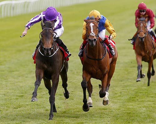 Seventh Heaven, left, in winning form at Lingfield