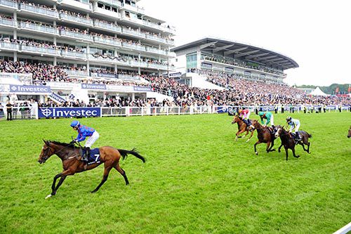 Epsom Icon and Silvestre de Sousa win for trainer Mick Channon at Epsom