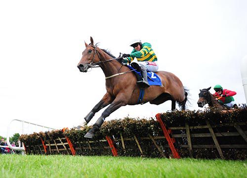 Russian Roulette clears the last under Barry Geraghty
