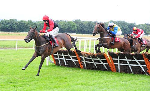 Hello Sweetie clears the last with Khalessi in second and Rosshaven Lady third