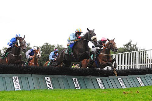 Tb Broke Her, centre, on her way to victory in Downpatrick