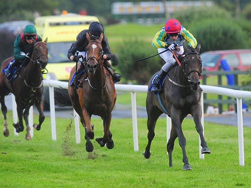 Shes An Art and Ronan Whelan winning the fillies maiden at Killarney