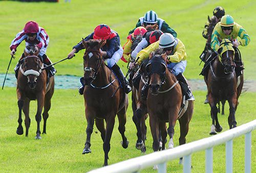 I Will Excel (red cap) comes to tackle Accalia