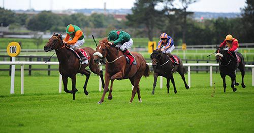 Massayan is ridden out by Pat Smullen to beat Burning Sword (inside)